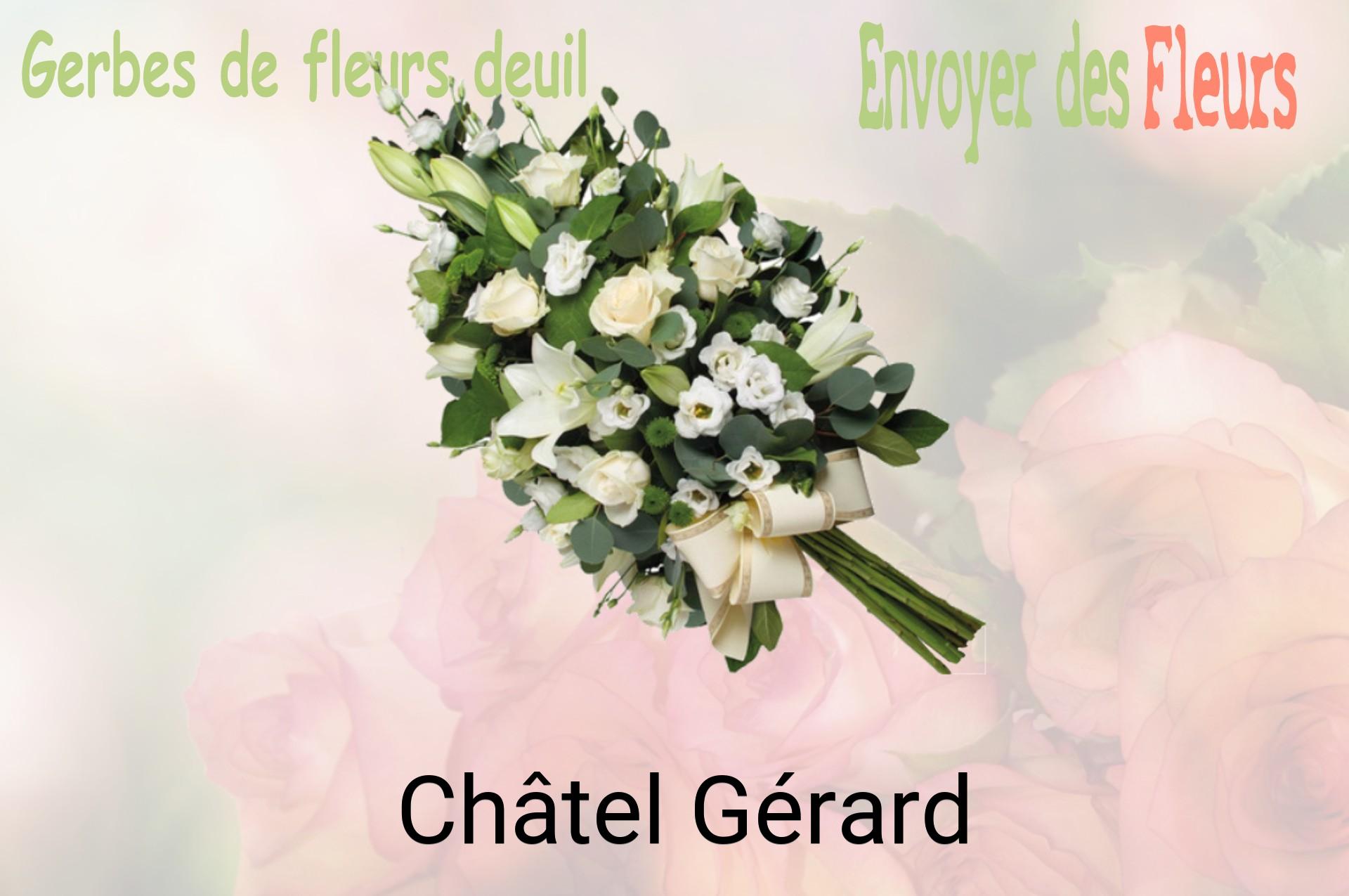 Gerbe de fleurs de deuil livrée à Châtel-Gérard